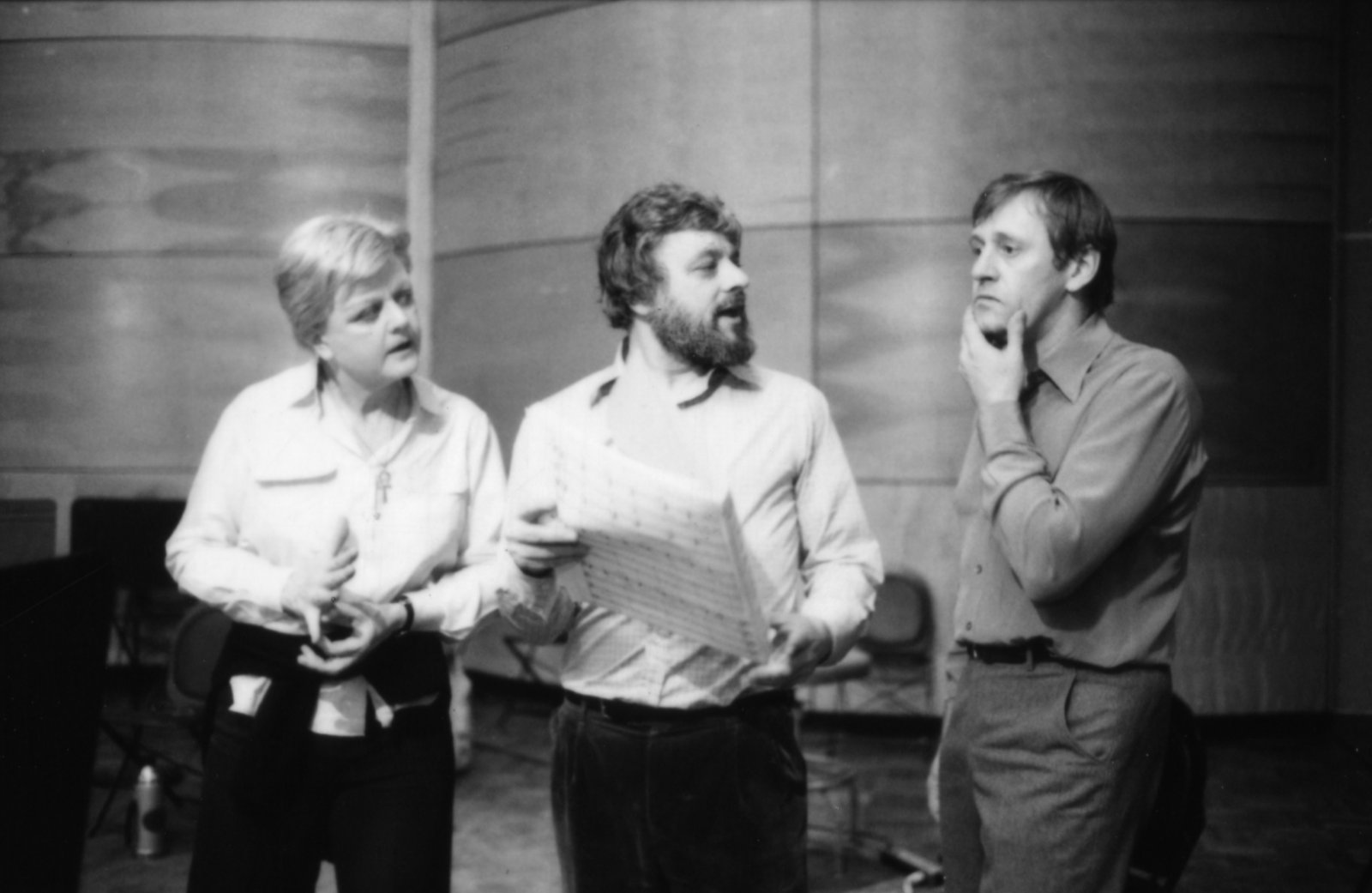Angela Lansbury, Stephen Sondheim and Len Cariou